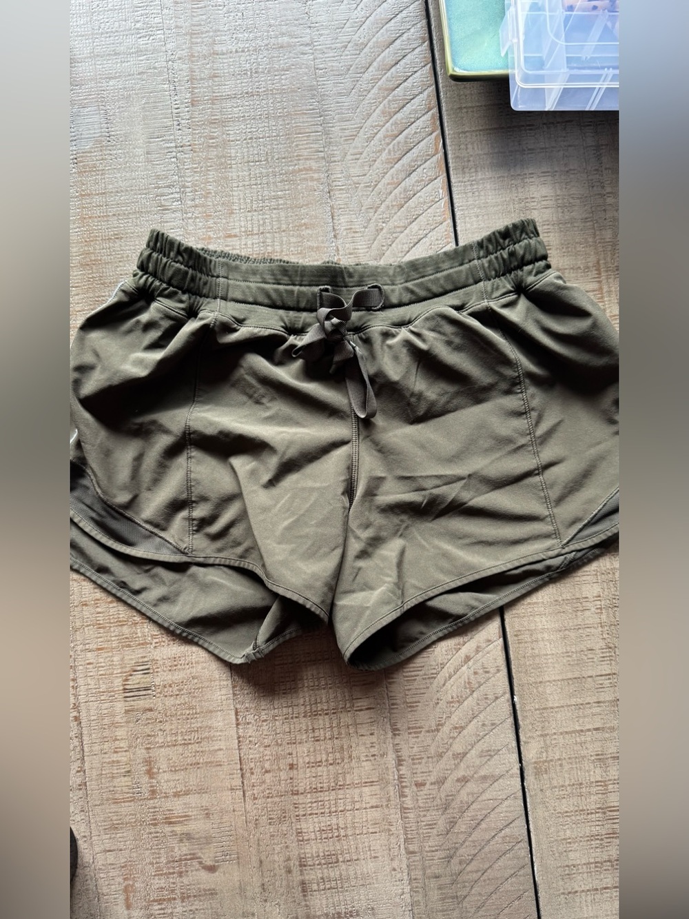 lululemon athletica Olive Green Drawstring Athletic Shorts